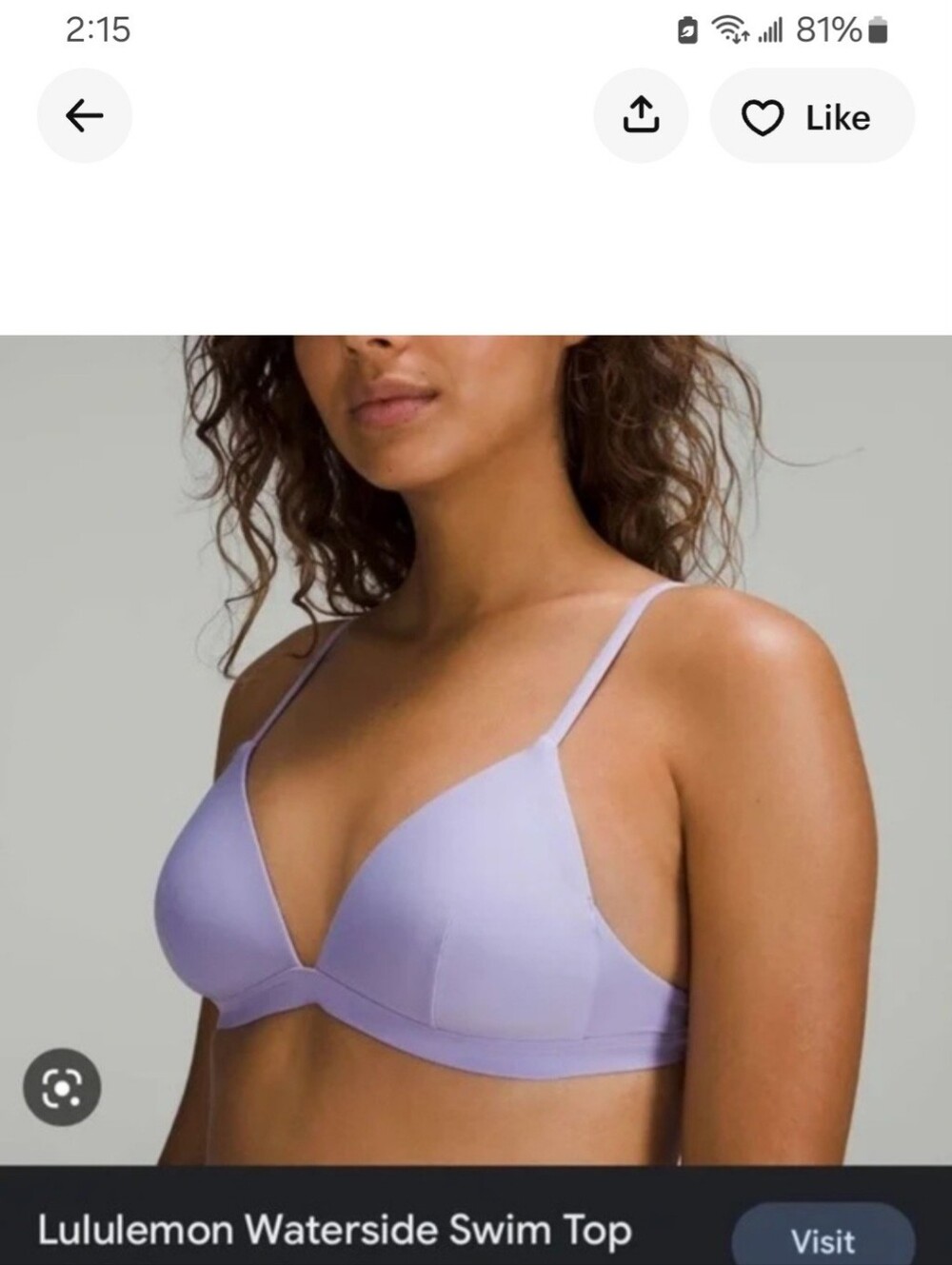 NWOT Lululemon Swim Top size 4 Rose MELLOW pink